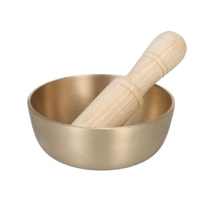 Cuenco Tibetano de Latón para Yoga, Cuenco Religioso, Cuenco Budista con Mazo de Madera, Precio Razonable - Product Image 2