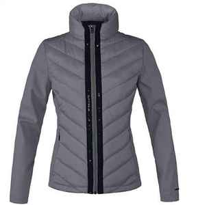 Veste matelassée personnalisée avec logo pour l'équitation, en polyester gris, légère, pour l'hiver, pour le saut d'obstacles, vêtements d'extérieur équestres 2026 - Product Image 1