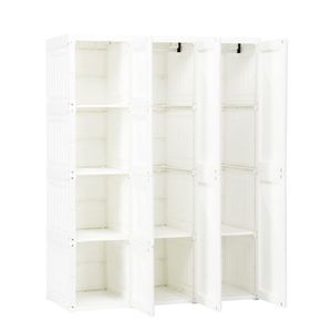 Armadio Portatile Pieghevole con 8 Scomparti per Organizzare i Vestiti - Product Image 4