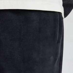Ensemble survêtement streetwear décontracté pour homme : sweat à capuche zippé noir délavé et pantalon large - Product Image 5
