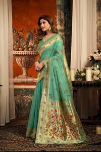 Sari en soie pour mariage, très tendance, avec pièce de blouse, vêtements indiens pour femmes, sari à bas prix, vente en gros, vêtements de Surat - Product Image 3