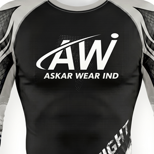 เสื้อแรชการ์ดแขนยาว ASKAR WEAR IND สำหรับผู้ชาย พิมพ์ลายแบบ Sublimation แห้งเร็ว ผลิตจากโพลีเอสเตอร์ เหมาะสำหรับการฝึกซ้อมในยิม - Product Image 3
