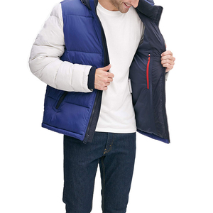 Wholesale Custom Men's Winter Puffer Jacket Zipper Reversible Waterproof High Quality Plus Size Customizable Cheap price - Product Image 4
