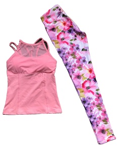 Conjunto de mallas y camisa deportiva para mujer, traje de yoga, diseño personalizado, conjuntos deportivos e informales, nuevo estilo - Product Image 1