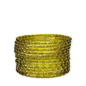 Bracelets en verre goutte de pluie kashmiri plaqués or, légers, avec accents dorés, pour mariage, vente en gros, tendance, couleur mélange vert, qualité supérieure - Product Image 2