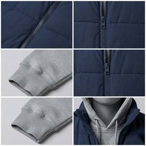 Blouson Bomber Matelassé sans Manches pour Homme, Col Montant, Fermeture Éclair, Style Décontracté, Chaud et Confortable pour l'Automne - Product Image 4