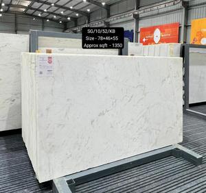 Dalles et blocs de marbre blanc naturel moderne, parfaits pour les revêtements de sol intérieurs, les revêtements muraux, la cuisine, la salle de bain et les maisons élégantes - Product Image 3