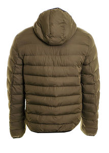 Men's Casual Winter Stand Collar Hooded Puffer Quilted Padded Bomber <b>Parka</b> Coat Zipper Solid Worsted OEM Service Available - Product Image 3
