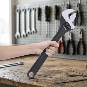 ประแจสเตนเลสเกรดเครื่องมือมือแบบ DIY ปรับได้ใช้สำหรับยึดน็อตและสลักเกลียว - Product Image 3