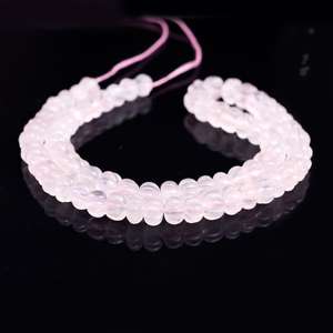 ลูกปัดโรสควอตซ์ธรรมชาติแกะสลักรูปฟักทอง ลูกปัดควอตซ์สีชมพูสำหรับทำเครื่องประดับ - Product Image 3