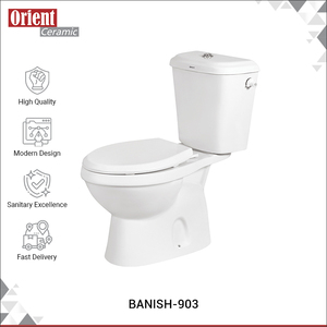 WC en céramique deux pièces de style occidental, qualité supérieure, pour usage domestique et commercial, en provenance d'Inde - Product Image 2