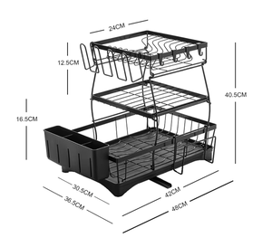 Organisateur de placard sous évier réglable à double niveau en métal avec tiroir coulissant OEM/ODM Vietnam - Product Image 2