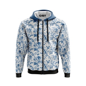 Impresión por sublimación personalizada, nuevo diseño, ropa urbana, poliéster extragrande, con cremallera completa, unisex, serigrafía, grueso para hombre - Product Image 1