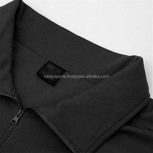 Venta al por mayor OEM personalizado hombres diseñe su propio logotipo 100% algodón ligero media cremallera pulóver polos para hombres ropa de talla grande - Product Image 3