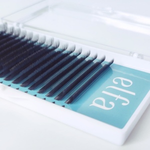 Extensiones de Pestañas Naturales Hechas a Mano, Dramáticas, Largas, Gruesas y Voluminosas, Color Negro Mate y Oscuro, Fibra PBT Coreana, Curvatura CC - Product Image 1