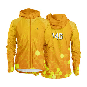 Wholesale Eco Friendly High Quality Quick Dry Waterproof Breathable Nylon Coated Zipper Pattern Hooded Windbreaker Jacket - Product Image 4