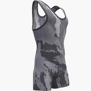 ชุดซิงเกิลเล็ต MMA ลายพรางสำหรับผู้ชาย แบบพอดีตัว พิมพ์ลายแบบ Sublimation แห้งเร็ว ผลิตจากผ้า Spandex และโพลีเอสเตอร์ แบบชิ้นเดียว - Product Image 5