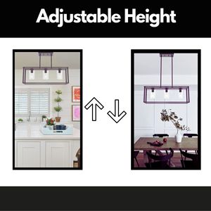 Luce contemporanea a 3 luci nera moderna per sala da pranzo lampadario per cucina a isola pendente lineare per fattoria a filo - Product Image 5