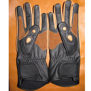 Guantes de motociclismo de cuero antideslizantes con protección rígida para los nudillos, guantes de motociclista unisex con protección completa para los dedos. - Product Image 3