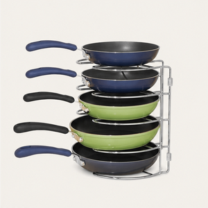 5 Tier Pot and Pan Organizer <b>Rack</b> for <b>Kitchen</b> Cabinet <b>Storage</b> Holder & Rust-Resistant Cookware Stand for Pans Lids and Bakeware - Product Image 3