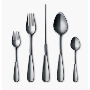 Fabricant élégant en acier inoxydable plaqué argent ensemble de couverts réutilisables cuillère et fourchette avec poignée design - Product Image 1