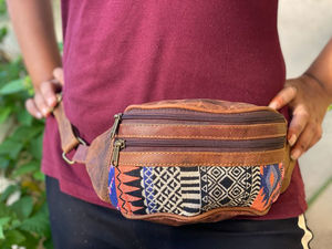 เข็มขัดหนังกระเป๋าคาดเอวดีไซน์ใหม่ผ้าแจ็คการ์ด kilim มีสไตล์ - Product Image 2