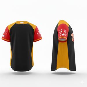 Camiseta de Béisbol Personalizada con Estampado por Transferencia de Calor, Unisex, Transpirable, 100% Poliéster, Manga Corta, Tallas Grandes, Antibacteriana, OEM - Product Image 3