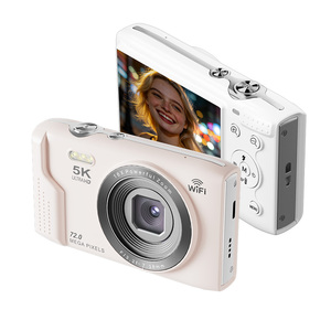 Caméra vidéo exclusive 5K 72MP avec zoom numérique 16x, WiFi/Type-C, 19+ filtres, mode beauté, lumière LED pour diffusion en direct - Product Image 2