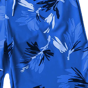 Shorts de bain pour hommes à séchage rapide, taille élastique avec cordon de serrage, shorts de plage en coton, style décontracté d'été - pour la gym, la natation, la baignade rapide - Product Image 4