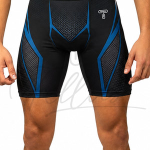 Shorts de compression pour hommes, vêtements de sport et fitness, fabriqués au Pakistan, prix bas, contraste de couleurs. - Product Image 4