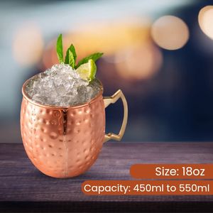 Vente en gros de tasses à Moscow Mule en cuivre massif de 18 oz pour boire, ensemble cadeau haut de gamme, tasse à Moscow Mule gravée en acier inoxydable - Product Image 6