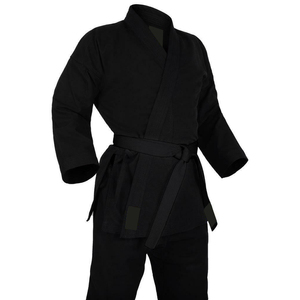 Uniforme de Judo Negro, Poliéster/Algodón, Unisex, Corte Regular para Adultos, Duradero, Ligero, Transpirable, de Secado Rápido, Ropa de Artes Marciales - Product Image 6
