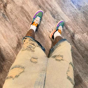 Shorts cargo amples en denim délavé vintage, 100 % coton, imperméables et respirants, personnalisables avec logo et impression spéciale - Product Image 3
