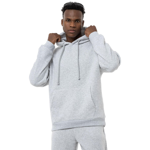 Custom Logo Men's 100% Cotton Pullover Streetwear Jogging Tracksuit Solid Pattern Hooded <b>Top</b> Regular Fit Fleece <b>Trouser</b> <b>Set</b> - Product Image 5