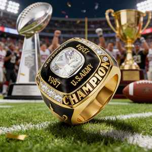 Anillo de Campeón BOJ 01 Personalizado para Ganador de Liga y Fútbol de Fantasía, Anillo de Campeonato Personalizado para Ganador Consecutivo, Precio Bajo en Oferta - Product Image 1