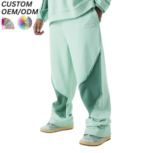 Pantalones Caqui para Hombre Tallas Grandes, 100% Algodón, Casuales, Sueltos, con Cordón, Cintura Media, Logotipo Personalizado, Soporte OEM ODM para Marcas Mayoristas - Product Image 1