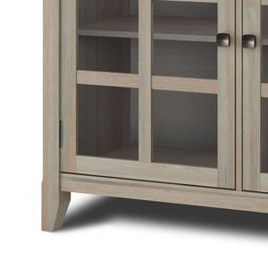 Acadian Distressed <b>Grey</b> Wide <b>Storage</b> Cabinet for Living Room - Product Image 4