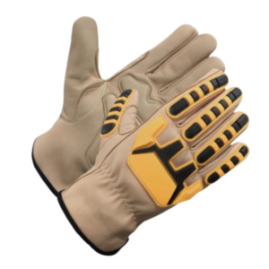 Gants de sécurité en cuir de vachette grainé de qualité supérieure, haute performance, renforcés en coton, flexibles, équipement de protection individuelle pour les mains - Product Image 5