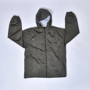 Chaqueta Blusón con Capucha para Hombre, Resistente al Viento, Color Sólido, Cierre de Cremallera, Estilo Casual para Primavera, Corte Regular, Material Fino Recubierto de Poliéster 100% - Product Image 1
