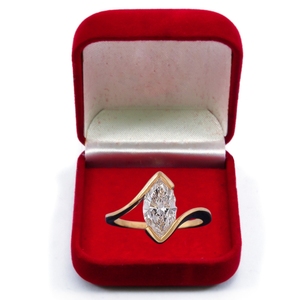 Bague ovale en or jaune 14 carats certifiée IGI avec diamant de laboratoire 2 carats, bijoux fins, collection de luxe pour mariage et fiançailles, vente en gros - Product Image 1