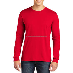 Hot Selling Customized Logo Printing <b>Winter</b> Wear High Quality Men's Cotton Oversized Crew Neck Full Sleeve <b>T</b> <b>Shirt</b> - Product Image 5