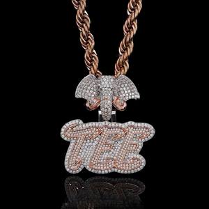 Joyería Hip Hop Unisex, Colgante Personalizado con Letra, Plata de Ley 925, Moissanita VVS, Bañado en Rodio Certificado, para Uso Diario - Product Image 4