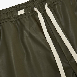 Pantalones Cortos de Cuero Modernos para Hombre, Cintura Media, Estilo Casual, Cierre con Cremallera, Ligeros, Transpirables y Cómodos para Uso Diario - Product Image 6