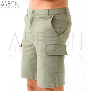 Shorts cargo en toile pour hommes, couleur vert olive, service OEM ODM, entièrement personnalisés, confortables, nouvelle arrivée, meilleur prix, streetwear - Product Image 2