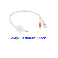 Cathéter de Foley en silicone à double ballonnet manuel, certifié CE Classe I, 14-18FR, 40CM, pour chirurgie urologique