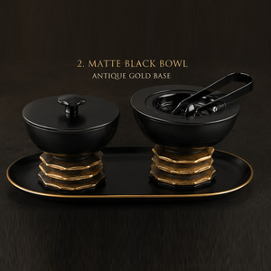 Metal <b>Silver</b> Incense <b>Burner</b> Set Featuring A Lidded Container, <b>Burner</b> Bowl With Tong On A Matching Tray For Aromatherapy Use - Product Image 3