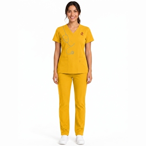 Nuevo Modelo 2026, Uniforme de Enfermería Unisex, Diseño de Poliéster/Algodón, Conjunto Médico sin Costuras, Tejido de Alta Calidad OEM - Product Image 1