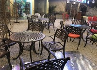 Meubles de jardin modernes et durables en métal avec structure en aluminium, garantie 3 ans, pour terrasse extérieure, parc de loisirs, cour, villa, 2 places, Inde