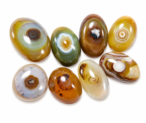 Yemeni <b>Aqeeq</b> Sulemani Hakik Natural Eye Agate Cabochon Oval Shape Loose Gemstone for Jewelry Making - Product Image 1