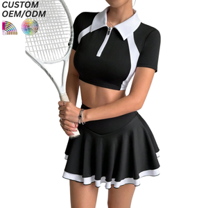ชุดยูนิฟอร์มกีฬาเทนนิส แบบกำหนดเองได้ พร้อมโลโก้ด้านหน้าสำหรับกางเกงขาสั้น ระบายอากาศ แห้งเร็ว สำหรับทุกเพศ รองรับ OEM ODM สำหรับขายส่ง - Product Image 6